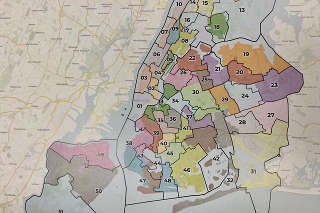 A photo of the newly proposed Council district maps